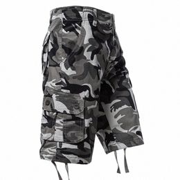 camo Shorts Men New Camoue Cargo Short Pants Loose Casual Outdoor Sports Half Pants Side Pocket Hiking Shorts 06CP#