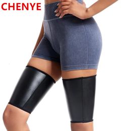 Faux Leather Slim Leg Sleeves Womens Body Shaper Thigh and Hamstring Slimmer Enhancer for Woman Calf Sleeves Shapwear Set 240322
