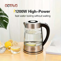 1pc 2L Electric Kettle with High Borosilicate Glass, 1200W Fast Boiling, Blue Light, Automatic Power Off - Ideal for Home Use