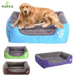 Mats Large Pet Cat Dog Bed Square Plush Kennel Summer Washable Cat Mat Waterproof Mattress Pet Cushion Medium Large Dogs Pet Supplies