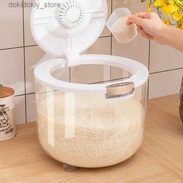 Food Jars Canisters Household transparent insect proof and moisture-proof sealed rice bucket large capacity rainwater storage tank rice storage boxL24326