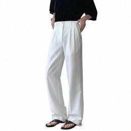 luzhen Tube Loose 2024 New Straight Fi Casual Korean Suit Pants Men's Solid Colour Elegant Trendy Handsome Trousers F7ff97 k4kQ#