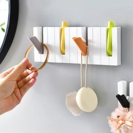 Hooks Multi-purpose Storage Foldable Wall Mount Behind-door Key Cloth Hanger Hook Bathroom Towel Holder Rack Home Organiser