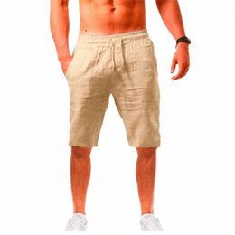 summer Men Cott Linen Shorts Breathable Casual Sport Shorts Male Loose Gym Basketball Shorts Running Sweatpants Man Clothing m9mz#