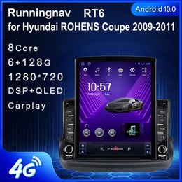 9.7" New Android For Hyundai Rohens Coupe Genesis 2009-2011 Tesla Type Car DVD Radio Multimedia Video Player Navigation GPS RDS No Dvd CarPlay & Android Auto