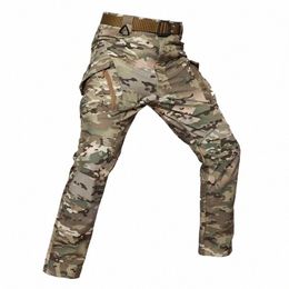 men's IX9 Softshell Thick Fleece Pants Winter Military Tactical Pants Camoue Hunt Cargo Pant Warm Waterproof Combat Trousers 25j6#