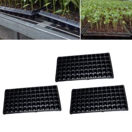 Pots 3Pcs 72 Cells Seed Starter Tray Seedling Germination Nursery Starting Grow Pot Black Plastic for Garden Plant Flower Herbs