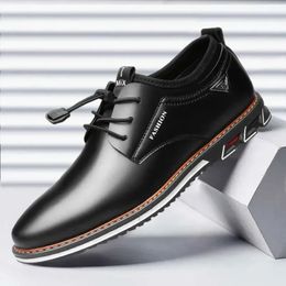 Men Shoes Leather Cowhide Comfortable Low-top British Casual Single Formal ghn87 240407