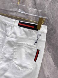 PAA Designer luxury Men's pants Business Pants 2024 Casual Wash Cotton Fashion Brand Logo White Straight Pants Clothing Apparel wholesale Spring summer