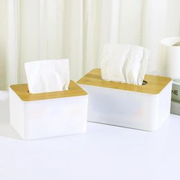 2024 Wooden Tissue Box Napkin Holder Cover Toilet Paper Handkerchief Case Solid Simple Stylish Wood Home Car Wipe Organizer Container