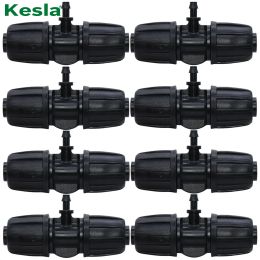 Connectors KESLA 10PCS 16mm 1/2'' PE Tubing to 4/7mm Hose Tee Connector w/ Thread Lock Garden Irrigation Water Adapter to 1/4'' Micro Pipe