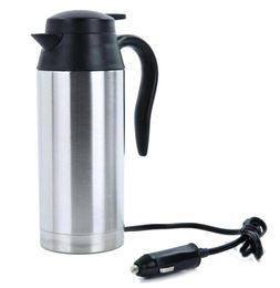 Stainless Steel 12V Electric Kettle 750ml InCar Travel Trip Coffee Tea Heated Mug Motor Water For Car Or Truck Use7110178