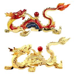 Decorative Figurines Dragon Figurine Chinese Statue Treasures For Bedroom Desk Living Room Entrance Cabinet Bookshelf