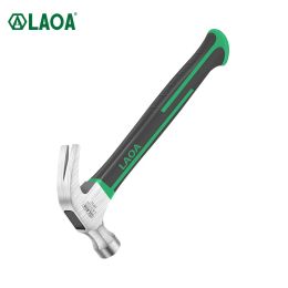 Hammer LAOA Claw Hammer 16OZ Fiberglass Handle for Woodworking Shockproof Green Black Double Colors Stainless Steel Hammers