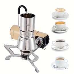 BRS Portable Camping Espresso Maker - Outdoor Coffee Extractor Moka Pot for Home and Travel Use