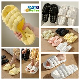 Slippers Home Shoes GAI Slide Bedroom Showers Room Warm Plush Living Rooms Soft comfort Wear Cotton Slippers Ventilate Woman Mens black pink white
