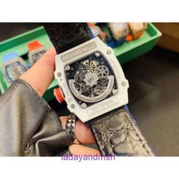 Richar Skeleton Mechanical Rm6702 Watch Wrist Watches for Men Luxury High Quality Carbon Fibre Case Waterproof Sapphire Glass High Jump Mont with box USV5