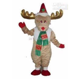 Mascot Costumes Halloween Christmas Popular Santa Reindeer Mascotte Cartoon Plush Fancy Dress Mascot Costume