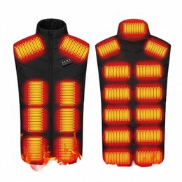 winter Heated Vest 21 Areas Heated Vest USB Heating Vest Men Winter Warm Heated Men Jacket Winter W6SG#