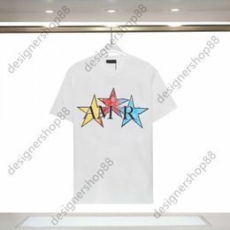 Tik Tok Influencer Same Designer Brand Pure Cotton Fashion AM Summer Printing Comfortable Fabric Casual Style Loose Short Sleeve T-shirt Men And Women