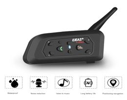 EJEAS V6 Pro Motorcycle Intercom Helmet Wireless Bluetooth Headset With Microphone Kit 6 Riders 1200M Music 850mAh Waterproof1450074