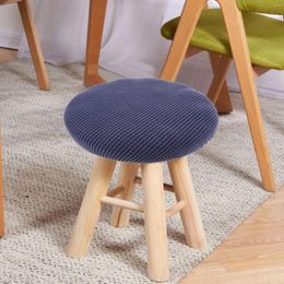 Chair Covers Round Stool Washable Seat Cover Bar Outdoor Lounger Slipcover Elastic Bands Wooden Metal