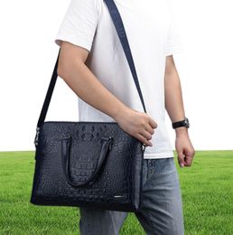 Briefcases Leather Business Men039s Briefcase Alligator Male Fashion Shoulder Bag Men Messenger Casual Tote Computer5337186