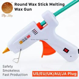 Embossing Diy Sealing Wax Gun Glue Gun Set Electric Heat Hot Melt Crafts Repair Tool Pro110240v 60w with 10pcs Sticks Gift Us/eu/uk/au/ja