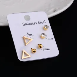 Stud Earrings Stainless Steel Minimalist Butterfly Star Moon Heart Small Set Piercing Earing Women's Fashion Jewellery