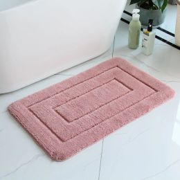 Mats 2023 New Colour Thick Carpet Bathroom Nonslip Waterabsorbing Floor Mat Fluffy Plush Entrance Door Rug Bedroom Bedside Rugs