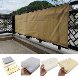 Nets Outdoor 100% Polyester Waterproof Fence Net Safety Privacy Screen Railing Netting Garden Plant Windproof Sunshade Awnings