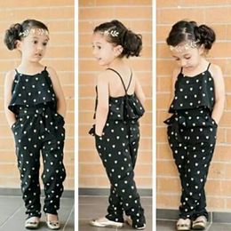 Girls jumpsuit children baby clothing harness in the form of heart shape print clothes summer infant toddler kids rompers 240307