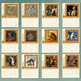 Miniatures Weird Mediaeval Cats Calendar 2024 Funny Funny Ugly Cat Renaissance Art Calendar With Cat Pictures Art Deco Lovers Gifts