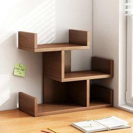 Hooks Bookcase Desktop Desk Storage And Rack Household Small Bookshelf Bedroom Office Multi-layer Simple Shelf