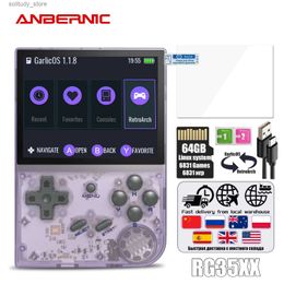 Portable Game Players ANBERNIC RG35XX Retro Handheld Game PlayerBuilt-in 64G TF 5000+ Classic Games Support-HDMI TV Portable For Travel Kids Gift Q240326