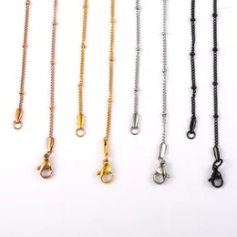Pendant Necklaces 10pcs/lot Wholesale Stainless Steel 2.3mm Ball Station Chain For And DIY Jewellery