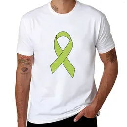 Men's Tank Tops Lime Green Awareness Ribbon T-Shirt Hippie Clothes Oversized T Shirts Boys Mens