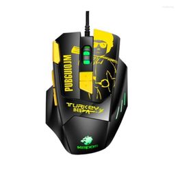 Mice Wired Gaming Mouse Ergonomic 8 Programmable Buttons 80012001600240036004800DPI 6color Breathing Light Yellow Home227504771