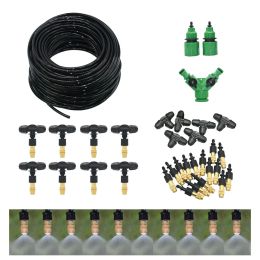 Kits 530M Automatic Garden Mist System DIY Watering Water Drip Irrigation System Plant Watering Kit Brass Adjustable Nozzle