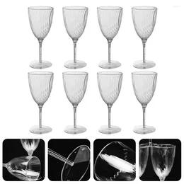 Disposable Cups Straws 8 Pcs Champagne Glass One-ff Red Cup Cocktail Plastic Mother