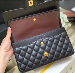 10A Top Tier Quality Jumbo Double Flap Bag Luxury Designer Real Leather Caviar Lambskin Classic All Black Purse Quilted Handbag Shoulde Festival Bags 102ess
