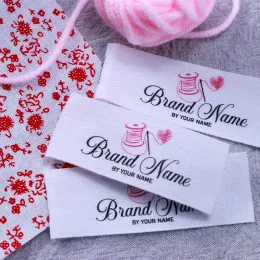 accessories 20*60mm custom clothing label, personalized organic cotton webbing label, logo or text sewing label 20100 pcs