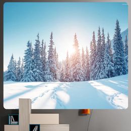 Tapestries Christmas Forest Snow Tapestry Bohemian Bedroom Wall Decor Room Decoration Korean Style Pendant Tapiz