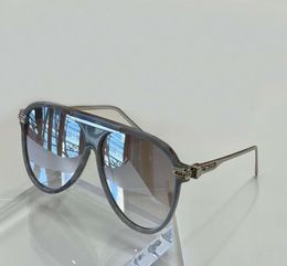 Luxu Pilot Sunglasses for Men Silver Grey marble Mirror Lens occhiali da sole firmati men Fashion sugnlasses 1264 Shades with case9424783