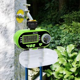 Kits Two Outlet Garden Digital Electronic Water Timer Solenoid Vae Garden Irrigation Controller for Garden Yard Automatic Watering