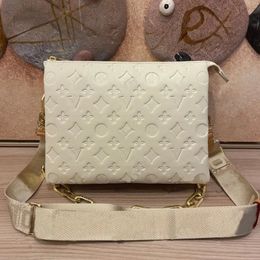 Designer Clutch M57790 COUSSIN Bag Women Men Genuine Leather Crossbody Bags Purses Tote Messenger Wallet Square Handbags Emed Shoulder Straps Chain Bag