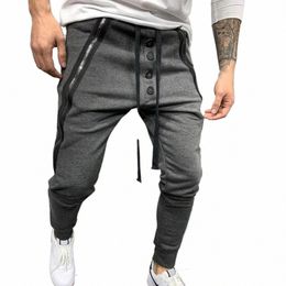 trousers Tight Ankle Casual Skinny Pants Mens Joggers Sweatpants Fitn Workout Track pants New Autumn Male Fi Trousers H78K#
