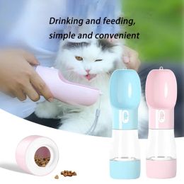 Feeding 2 in 1 Outdoor Portable Drinking Bottle for Cat Dog Water Bottle Food Bowl for Dogs Pet Bowls and Drinkers Feeder Accessories