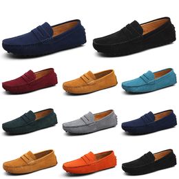 Herren-Freizeitschuhe, Espadrilles, dreifach, Schwarz, Weiß, Braun, Weinrot, Marineblau, Khaki, Herren-Sneaker aus Wildleder, Slip-on-Bootsschuh, flach, zum Fahren, Joggen, Gehen, 38–52 A028