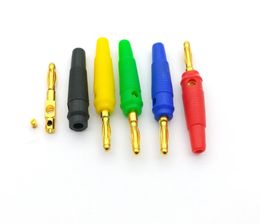 Gold plated 4MM Banana Plug Screw to BINDING POST Test Probes adapter9284884